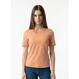 Alfred Sung Women's Back Zip T shirt Size Medium Short Sleeve Polyester Blend Top