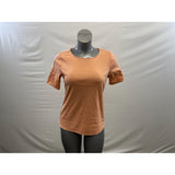 Alfred Sung Women's Back Zip T shirt Size Medium Short Sleeve Polyester Blend Top