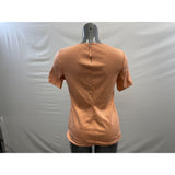 Alfred Sung Women's Back Zip T shirt Size Medium Short Sleeve Polyester Blend Top