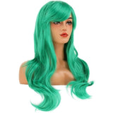 BERON Green Wigs Long Curly Wavy Women NEW