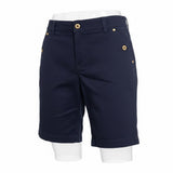 Point Zero Nicole Benisti Women's Size 5/6 Blue Mid Rise Cotton Bermuda Shorts