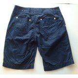 Point Zero Nicole Benisti Women's Size 5/6 Blue Mid Rise Cotton Bermuda Shorts