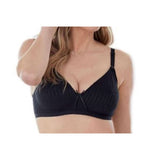 Bestform 97086248 Striped Wireless Cotton Bra Lightly-Lined Cups Black