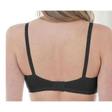 Bestform 97086248 Striped Wireless Cotton Bra Lightly-Lined Cups Black
