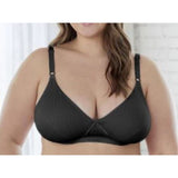 Bestform 97086248 Striped Wireless Cotton Bra Lightly-Lined Cups Black
