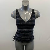 Silhouette Solution Women's Black White Bathing Suit tankini Size Small- Medium
