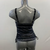 Silhouette Solution Women's Black White Bathing Suit tankini Size Small- Medium