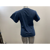 Wonder Wink Women's V Neck Scrub Top Small Blue Short Sleeve Polyester Blend