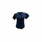 Wonder Wink Women's V Neck Scrub Top Small Blue Short Sleeve Polyester Blend