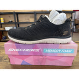 SKECHERS 104723W WOMEN'S SNEAKER BLACK/ROSE GOLD 9.5 Wide fit