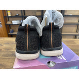 SKECHERS 104723W WOMEN'S SNEAKER BLACK/ROSE GOLD 9.5 Wide fit