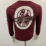 Zoo York T shirt Youth Large Long Sleeve Cotton red