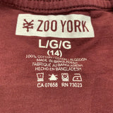 Zoo York T shirt Youth Large Long Sleeve Cotton red