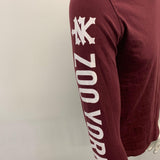 Zoo York T shirt Youth Large Long Sleeve Cotton red