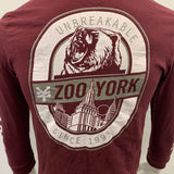 Zoo York T shirt Youth Large Long Sleeve Cotton red