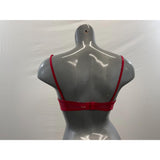 Easy Solution Women's Push Up Bra Size 34B Red Lace Trim Nylon Blend