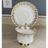 Royal Albert Happy Anniversary Gold Laced Tea Cup & Saucer Set