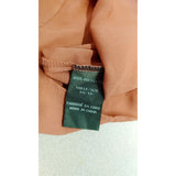 Suzy Shier Women's XS Dusty Rose High Low Sheer 1/2 Zip Blouse Polyester V Neck Top