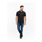 Roots Golf Polo Shirt Men's Medium Black Polyester short sleeve