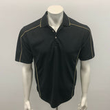 Roots Golf Polo Shirt Men's Medium Black Polyester short sleeve