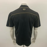 Roots Golf Polo Shirt Men's Medium Black Polyester short sleeve