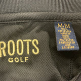 Roots Golf Polo Shirt Men's Medium Black Polyester short sleeve