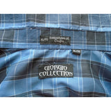 Giorgio Collection  Extra Large Blue Checks Executive Fit  Long Sleeve Shirt