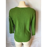 Tommy Hilfiger Women's Green Long Sleeve V Neck Shirt Size Large