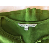 Tommy Hilfiger Women's Green Long Sleeve V Neck Shirt Size Large