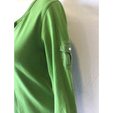 Tommy Hilfiger Women's Green Long Sleeve V Neck Shirt Size Large
