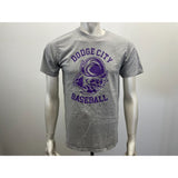 Adidas Men's Grey The go-To Tee Dodge City Baseball T-Shirt Size Medium Cotton