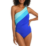 LA BLANCA LB3ZZ03 ISLAND GODDESS RUCHED SWIMSUIT Women';s 14 NWT