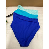 LA BLANCA LB3ZZ03 ISLAND GODDESS RUCHED SWIMSUIT Women';s 14 NWT