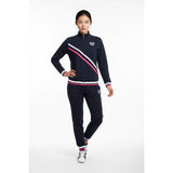 Tommy Hilfiger Women's Size Medium Blue Mock Full Zip Long Sleeve Track Jacket