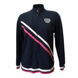 Tommy Hilfiger Women's Size Medium Blue Mock Full Zip Long Sleeve Track Jacket