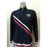 Tommy Hilfiger Women's Size Medium Blue Mock Full Zip Long Sleeve Track Jacket