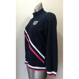 Tommy Hilfiger Women's Size Medium Blue Mock Full Zip Long Sleeve Track Jacket