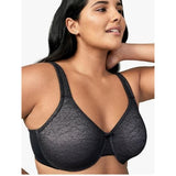 Wonderbra W1591 Womens Eco Pure Lace Minimizer Underwire Bra Black