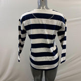 La Chine Knitwear by Galinda Wang Women's Blue, White and Gold Nautical Top Cotton Blend Size Medium La Chine Tops