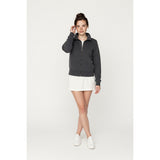 Champion Women's Medium Gray Full Zip Lightweight Jersey Jacket Cot/Poly/Span