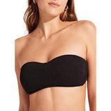 Seafolly Women's Standard Soft Cup Bandeau Bikini Top Sea Dive Black 6 NWT