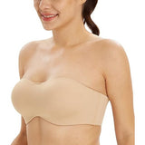 Lemorosy Seamless Bandeau Non Padded Underwire Minimizer Bra Nude 38DD NWT