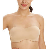 Lemorosy Seamless Bandeau Non Padded Underwire Minimizer Bra Nude 38DD NWT