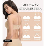Lemorosy Seamless Bandeau Non Padded Underwire Minimizer Bra Nude 38DD NWT