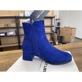 Harvest Land Women's Ankle Boots Size 6 Blue Faux Suede