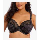Elomi Womens Lucie EL4490BLK Stretch Lace Underwire Plunge Bra