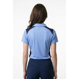 Maggie Lane Women's Golf shirt Large Blue Poly/Spandex pre-owned