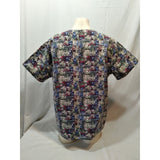 On Que Lac-Mac Women's Animal Print V Neck Short Sleeve Medical Scrub Top Size M