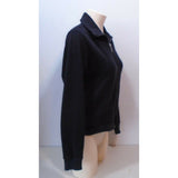 Roots Canada Women's Black Long Sleeve Mock Full Zip Fleece Jacket Size Small