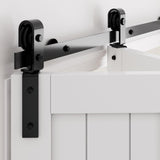 WINSOON 32" Bifold Barn Door Hardware Kit for closet door